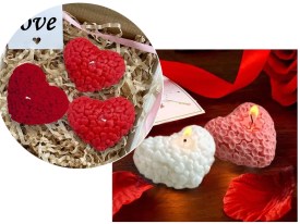 Molde silicona corazon con corazoncitos